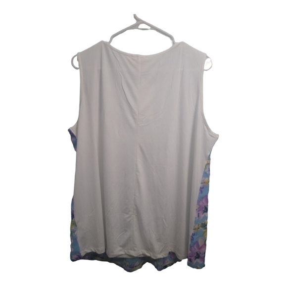 NINEXIS Light Blue Floral Sleeveless Blouse Size 1X - Picture 2 of 3